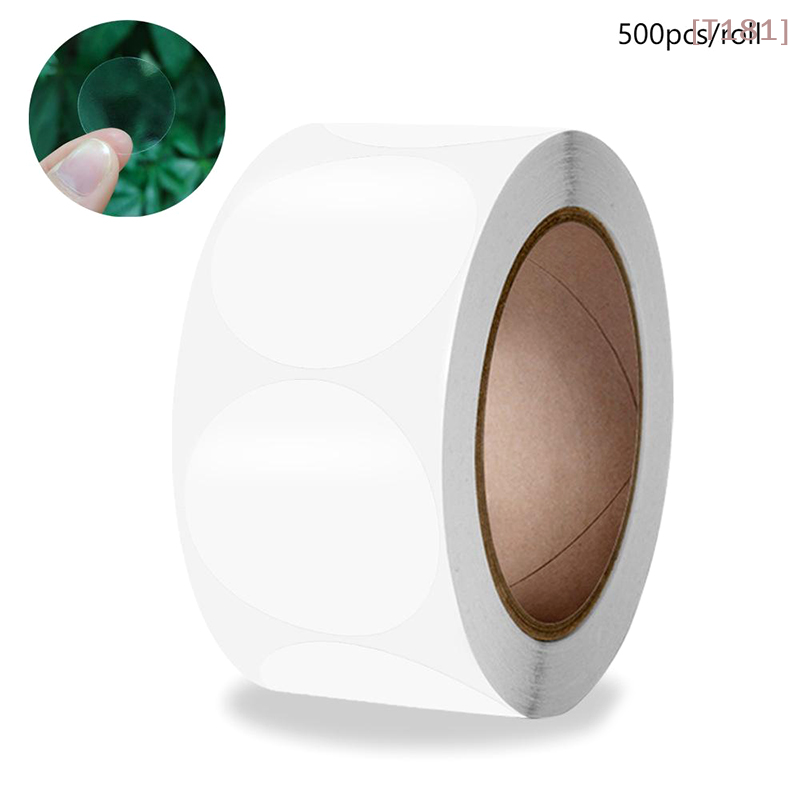 Sticker Label Roll - 500 szt./rolka Okrągłe Przezroczyste Naklejki Uszczelniające