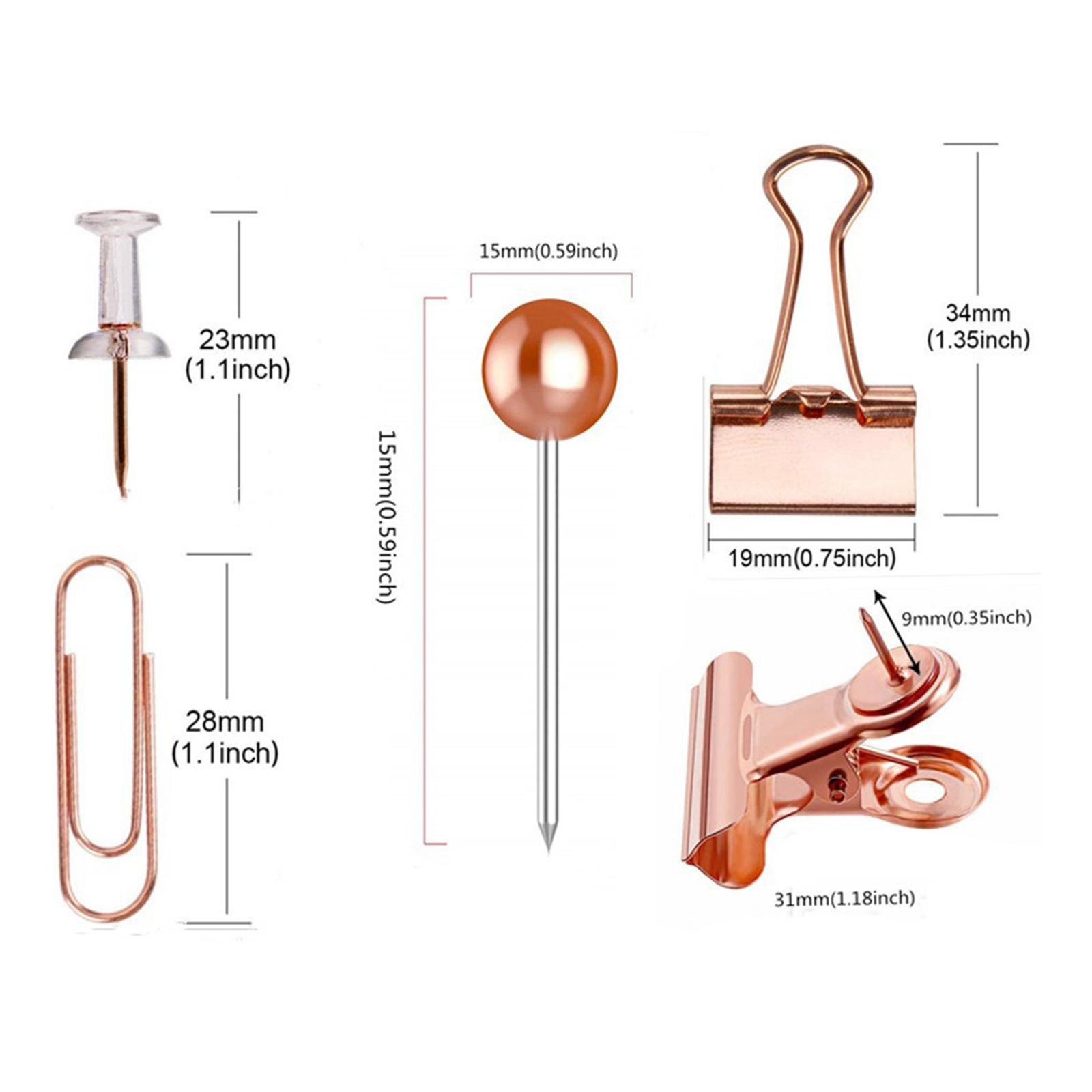 Binder Clip Assorted - Metalowe spinacze do papieru i klipsy